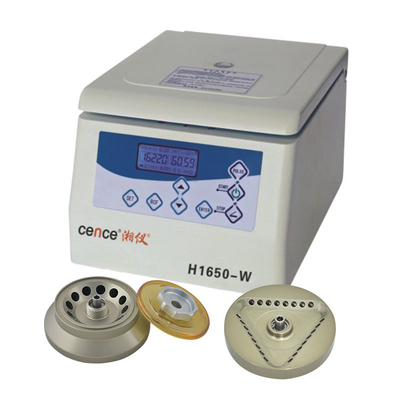 Máquina micro H1650-W de la centrifugadora de alta velocidad del laboratorio con la cámara interna de acero de Stainess