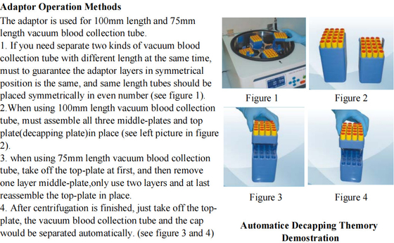 Centrífuga de baja velocidad CTK64R de 4000 rpm para tubos de sangre Vacutainer 64 13x75mm/100mm