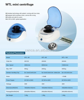 Sistema de análisis bioquímico de la centrifugadora de sangre de PCR